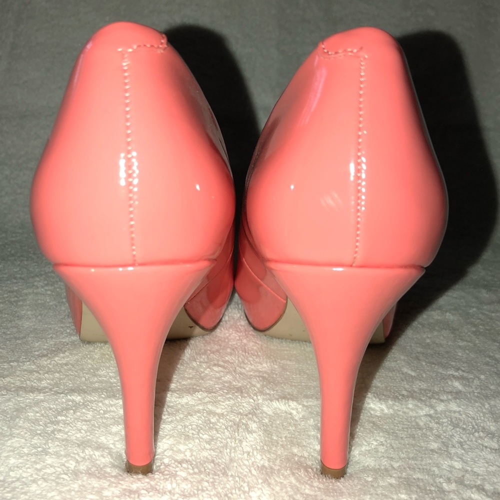 Coral Rounded-Toe Heels - Picture 3 of 3